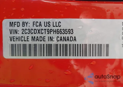 2023 Dodge Charger R/T z USA, uszkodzony, nr VIN 2C3CDXCT9PH663593